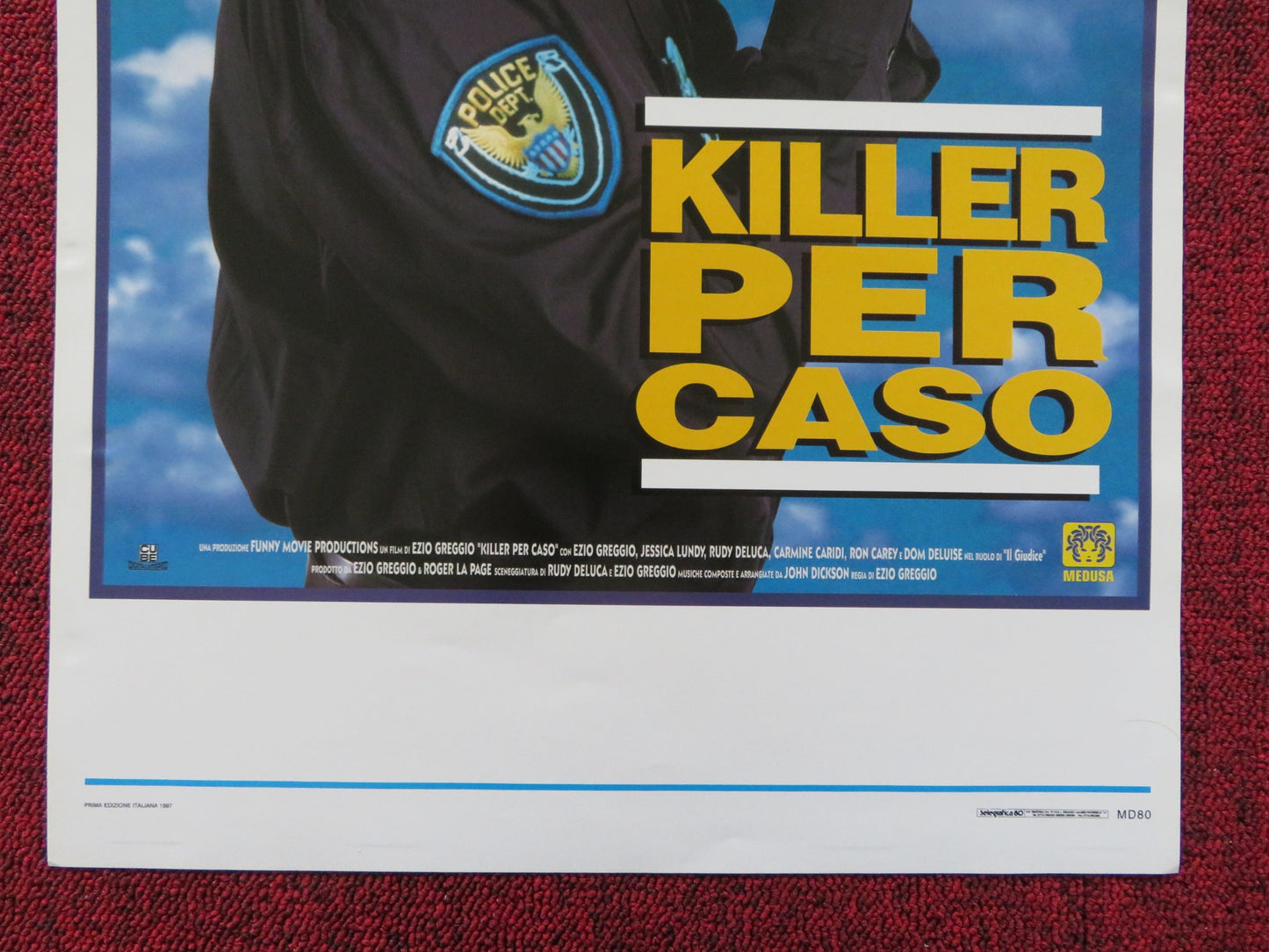 KILLER PER CASO ITALIAN LOCANDINA POSTER EZIO GREGGIO JESSICA LUNDY 1997