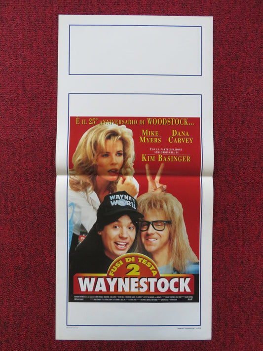 WAYNE'S WORLD 2 ITALIAN LOCANDINA POSTER MIKE MYERS DANA CARVEY 1994