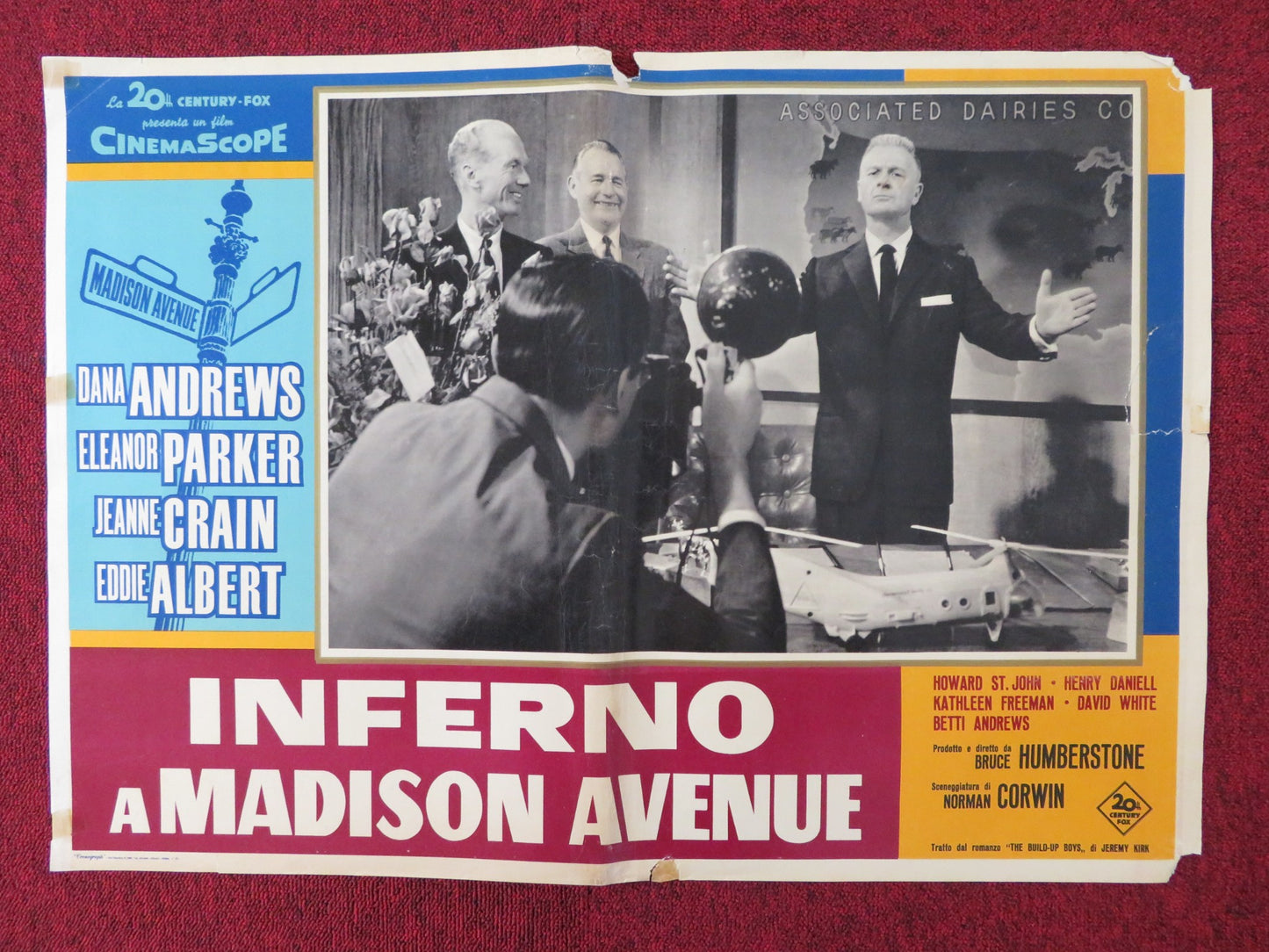 INFERNO A MADISON AVENUE - A ITALIAN FOTOBUSTA POSTER ANDREWS PARKER 1961