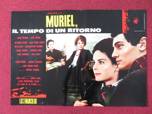 MURIEL - I ITALIAN FOTOBUSTA POSTER DELPHINE SEYRIG JEAN-PIERRE KERIEN 1963