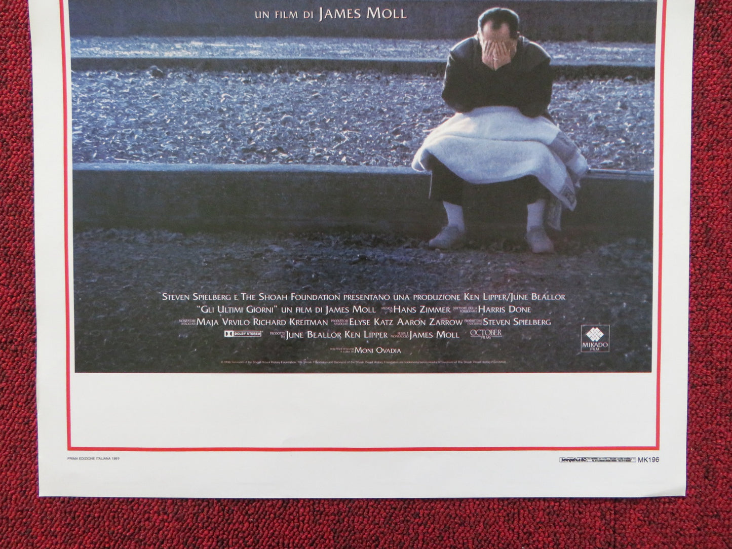 THE LAST DAYS ITALIAN LOCANDINA POSTER JAMES MOLL 1999