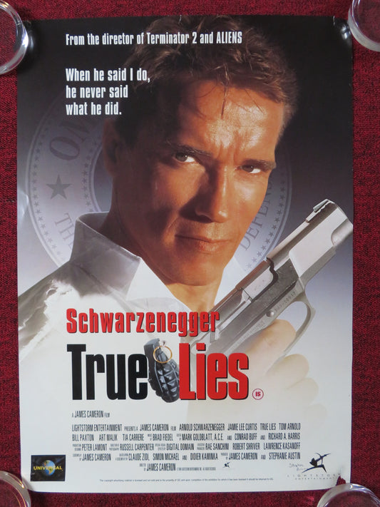 TRUE LIES VHS POSTER ARNOLD SCHWARZENEGGER JAMIE LEE CURTIS 1994