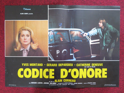 CODICE D'ONORE - B ITALIAN FOTOBUSTA POSTER YVES MONTAND GERARD DEPARDIEU 1982