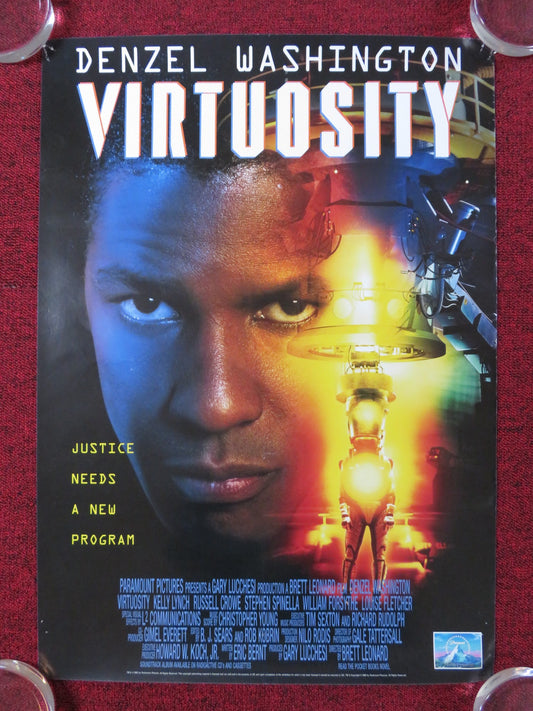 VIRTUOSITY VHS POSTER DENZEL WASHINGTON KELLY LYNCH 1995