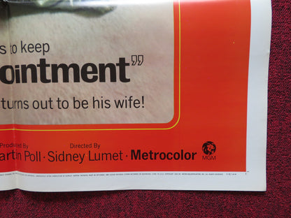 THE APPOINTMENT - STYLE A FOLDED US ONE SHEET POSTER OMAR SHARIF A. AIMEE 1969