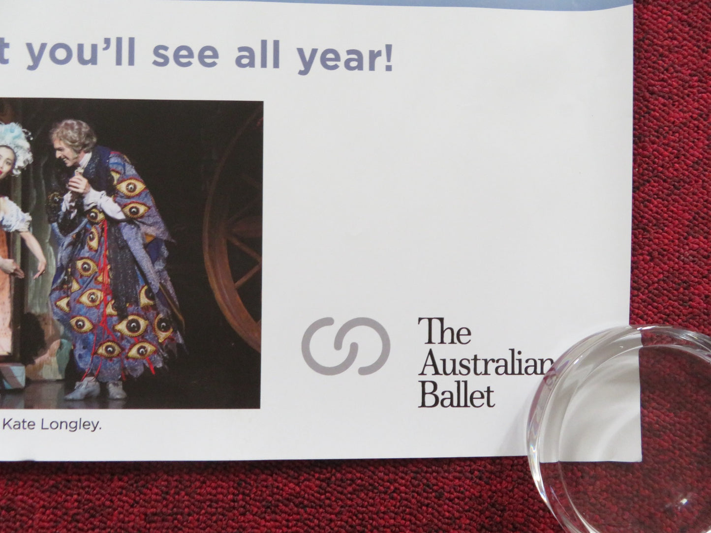 THE AUSTRALIAN BALLET: COPPELIA UK QUAD (30"x 40") ROLLED POSTER VAN PRAAG 2017