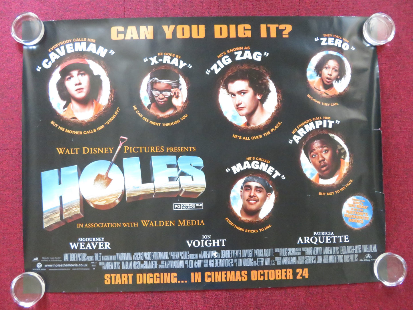 HOLES - B UK QUAD (30"x 40") ROLLED POSTER DISNEY SIGOURNEY WEAVER 2003