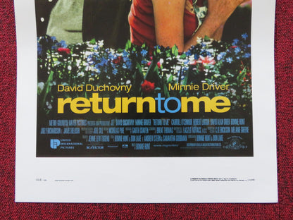 RETURN TO ME ITALIAN LOCANDINA POSTER DAVID DUCHOVNY MINNIE DRIVER 2000