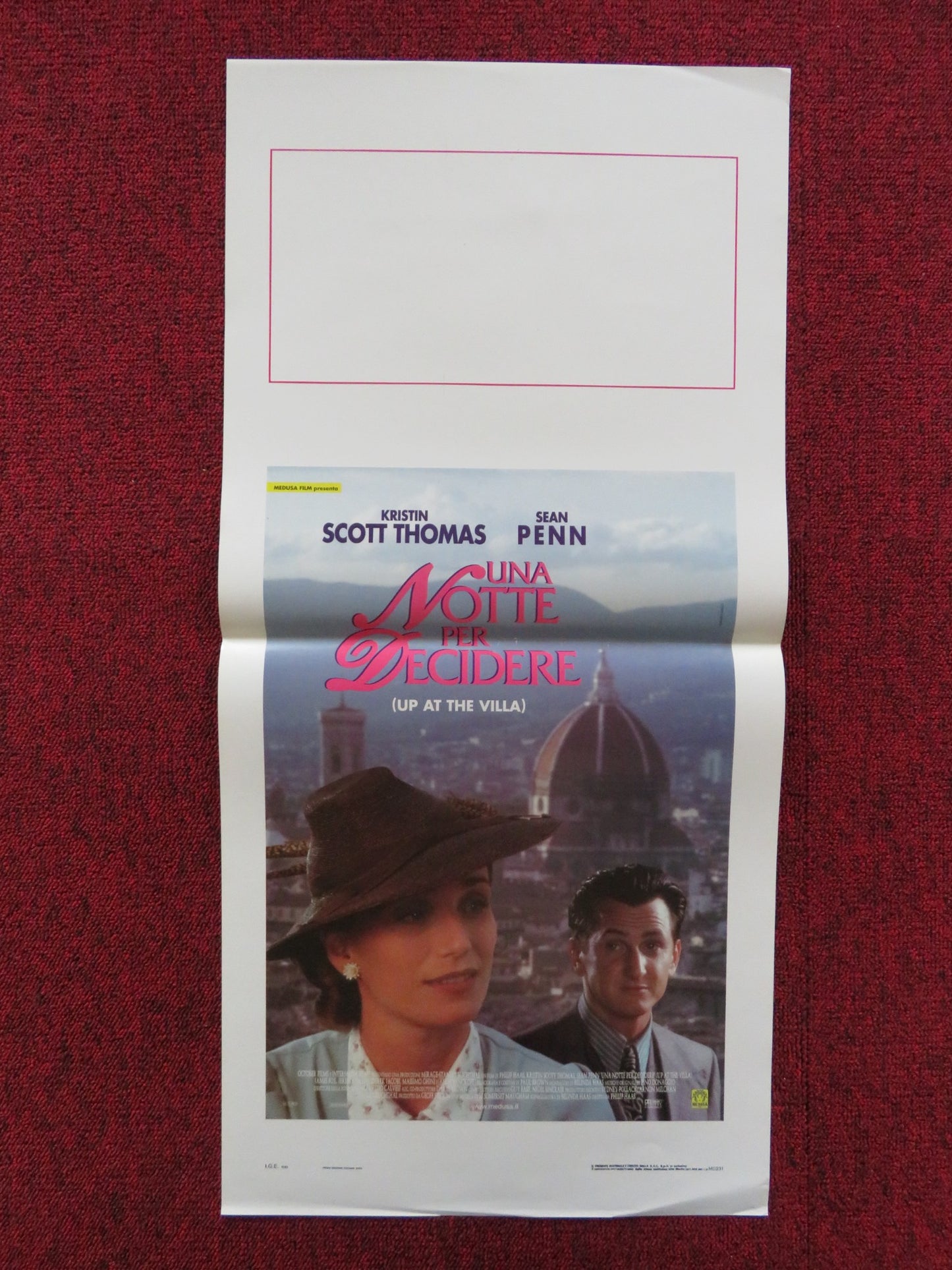 UP AT THE VILLA ITALIAN LOCANDINA POSTER SEAN PENN KRISTIN SCOTT THOMAS 2000