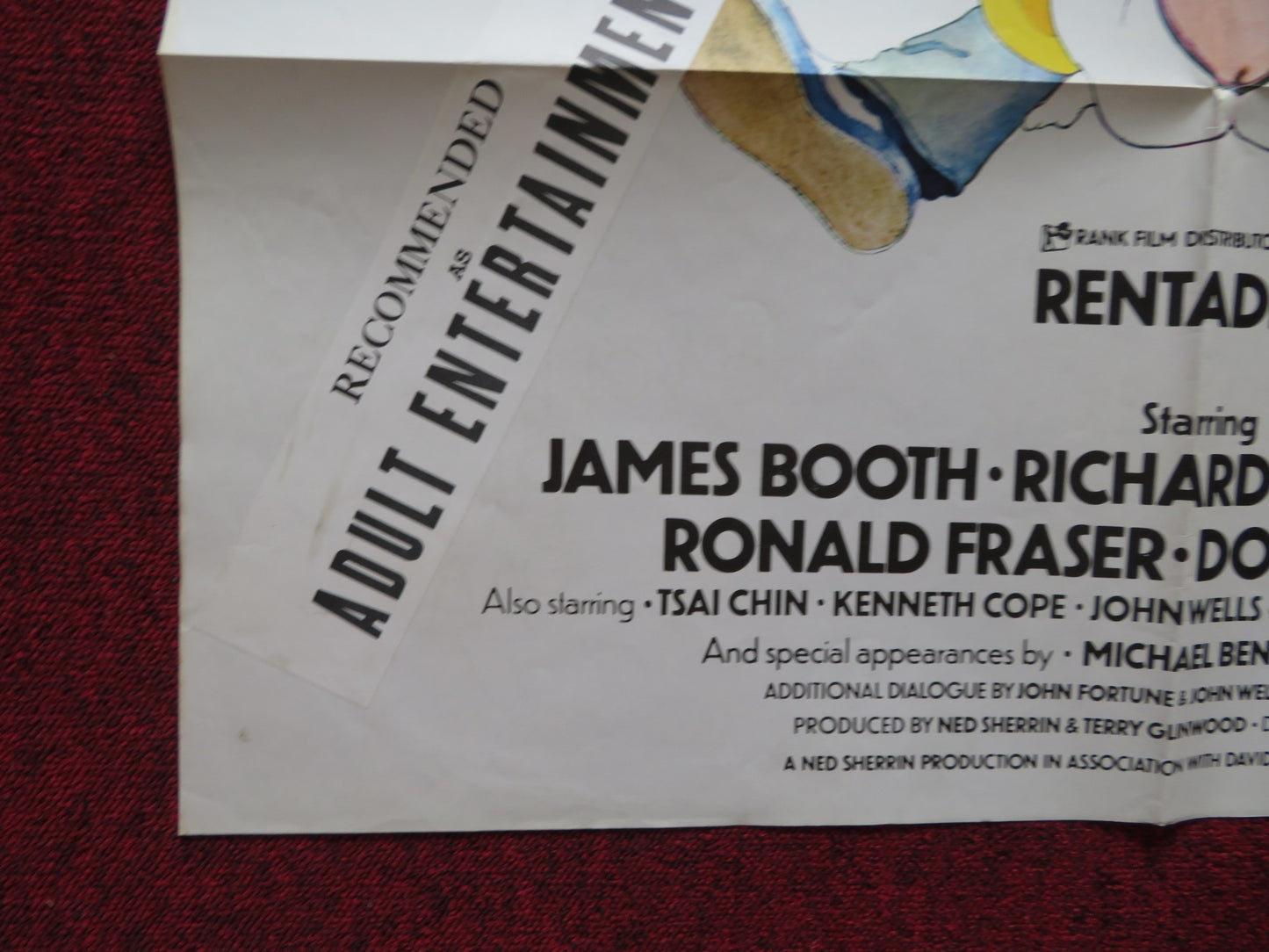 RENTADICK FOLDED US ONE SHEET POSTER JAMES BOOTH RICHARD BRIERS 1972