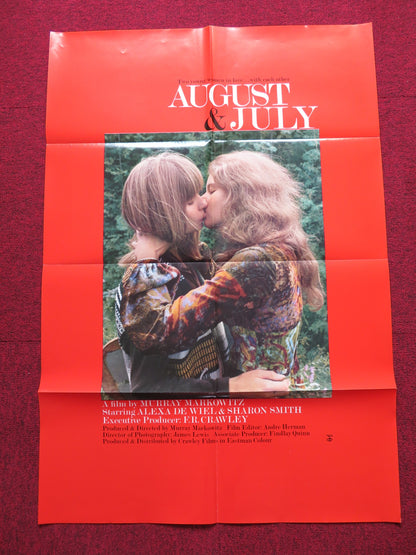 AUGUST AND JULY FOLDED US ONE SHEET POSTER ALEXA DE WIEL SHARON SMITH 1973