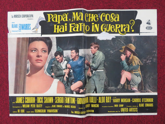 PAPA, MA CHE COSA HAI FATTO IN GUERRA? ITALIAN FOTOBUSTA POSTER J. COBURN 1966