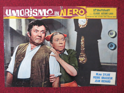 UMORISMO IN NERO - A ITALIAN FOTOBUSTA POSTER SYLVIE PIERRE BRASSEUR 1965