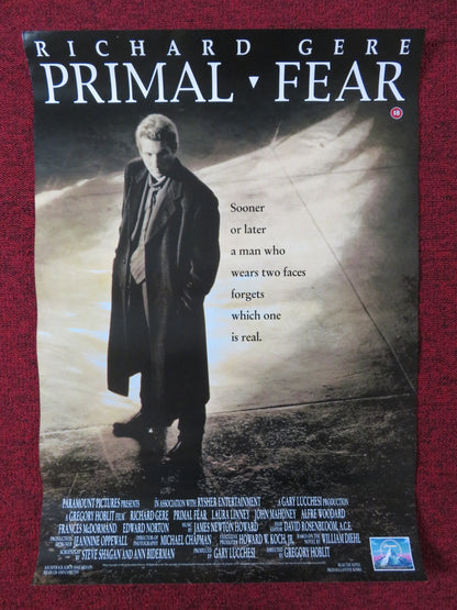 PRIMAL FEAR VHS POSTER RICHARD GERE LAURA LINNEY 1996