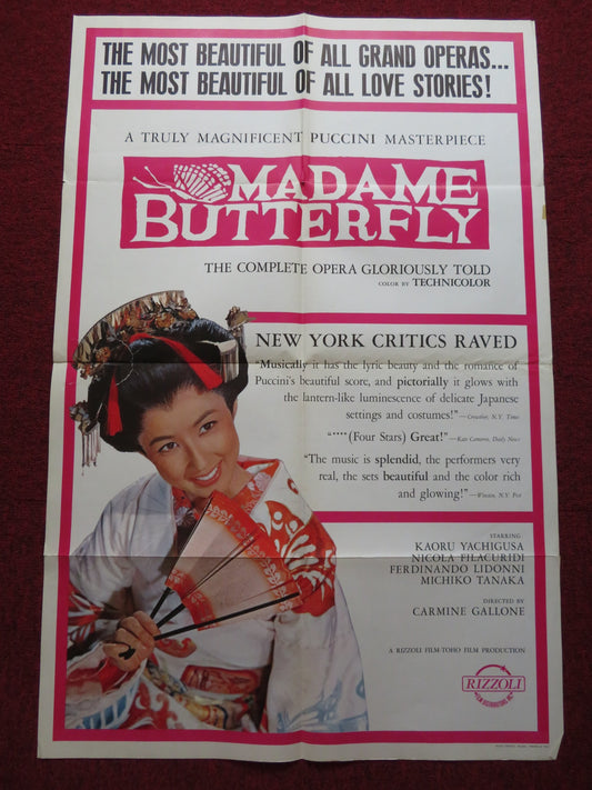 MADAME BUTTERFLY FOLDED US ONE SHEET POSTER KAORU YACHIGUSA 1966