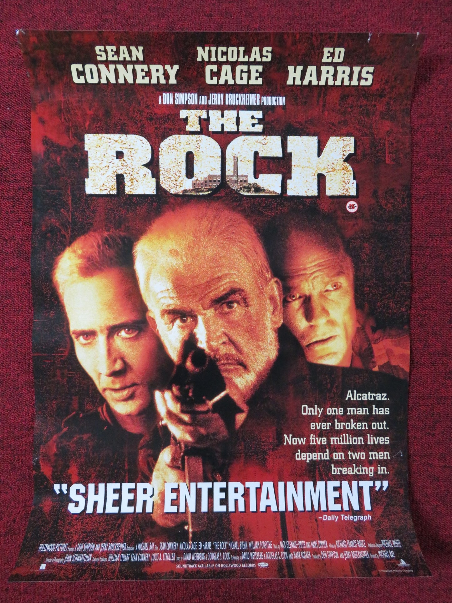 THE ROCK VHS POSTER SEAN CONNERY NICOLAS CAGE 1996