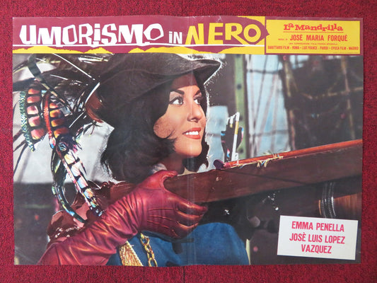 UMORISMO IN NERO - E ITALIAN FOTOBUSTA POSTER SYLVIE PIERRE BRASSEUR 1965