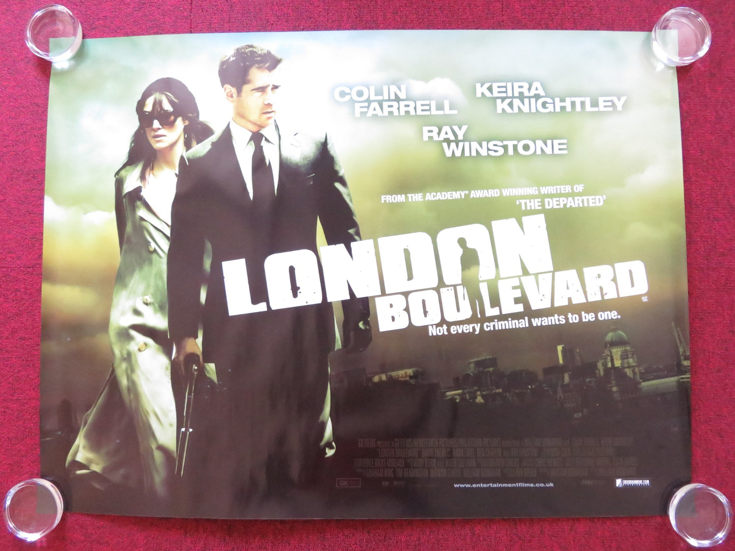 LONDON BOULEVARD UK QUAD (30"x 40") ROLLED POSTER COLIN FARRELL 2010