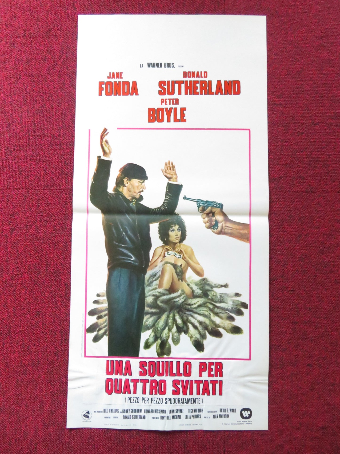 STEELYARD BLUES ITALIAN LOCANDINA POSTER JANE FONDA DONALD SUTHERLAND 1973