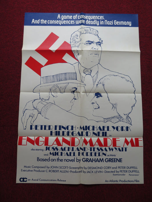 ENGLAND MADE ME FOLDED US ONE SHEET POSTER PETER FINCH MICHAEL YORK 1973