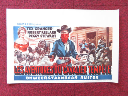 TEX GRANGER: MIDNIGHT RIDER OF THE PLAINS BELGIUM (14"x 21") POSTER 1960s