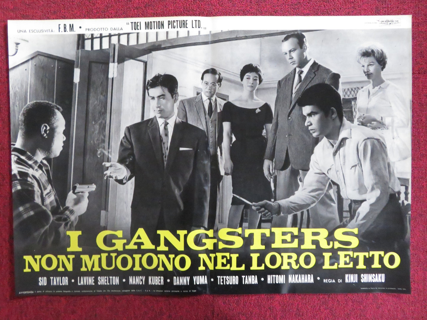 HAKUCHU NO BURAIKAN - F ITALIAN FOTOBUSTA POSTER SID TAYLOR LAVINE SHELTON 1961