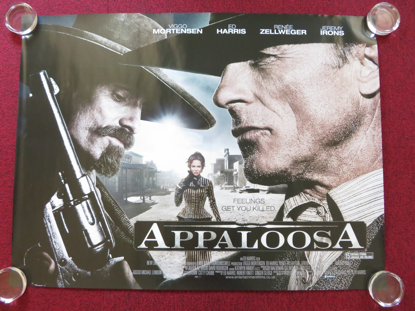 APPALOOSA UK QUAD (30"x 40") ROLLED POSTER ED HARRIS VIGGO MORTENSEN 2008