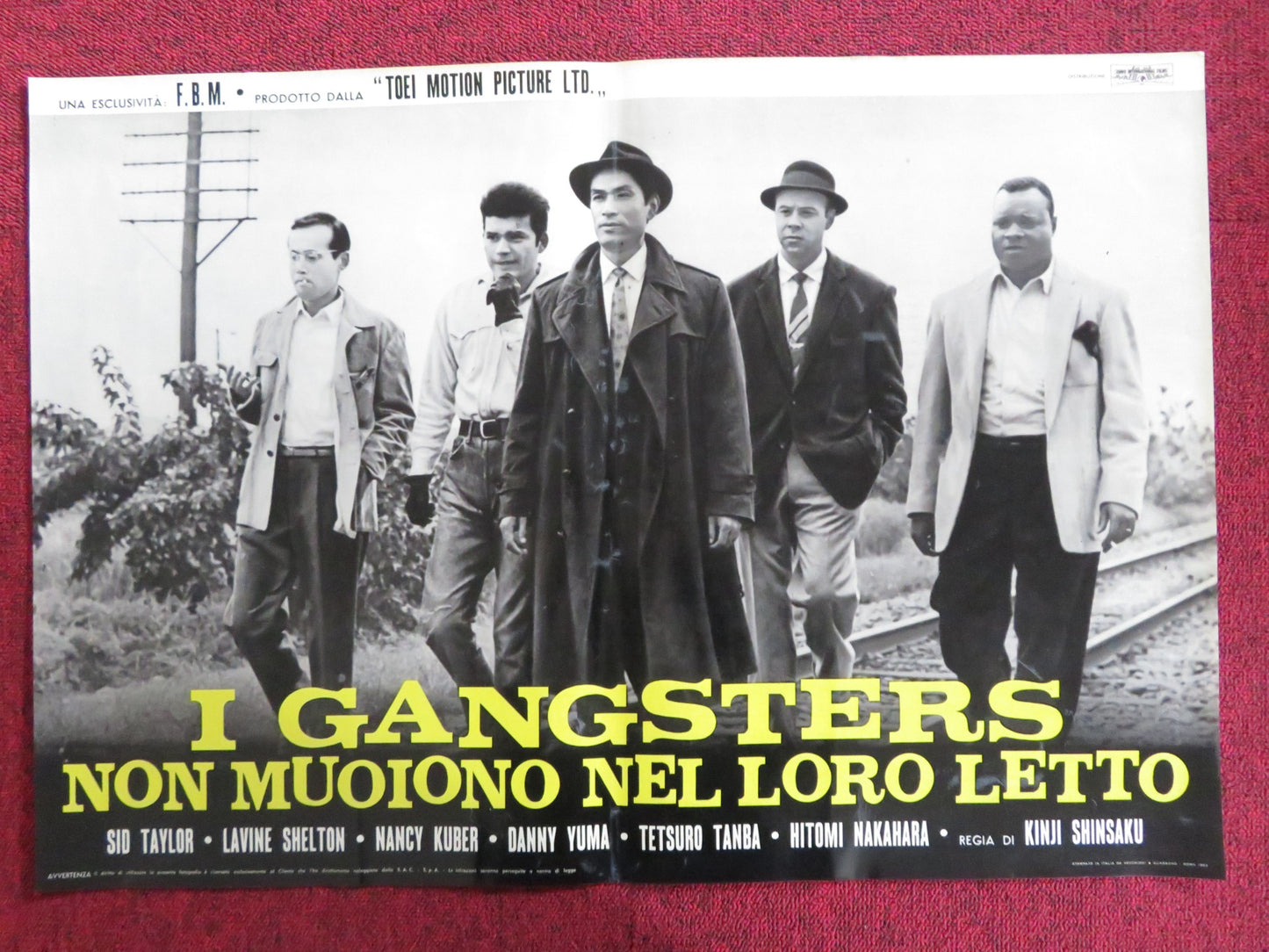 HAKUCHU NO BURAIKAN - H ITALIAN FOTOBUSTA POSTER SID TAYLOR LAVINE SHELTON 1961