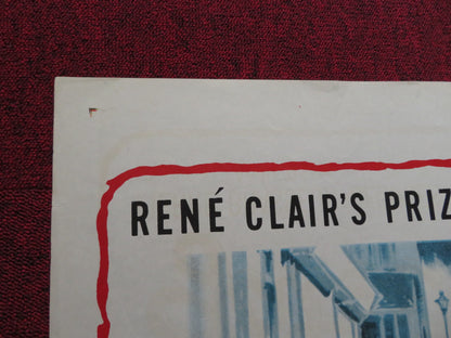 GATES OF PARIS FOLDED US ONE SHEET POSTER RENE CLAIR DANY CARREL 1957