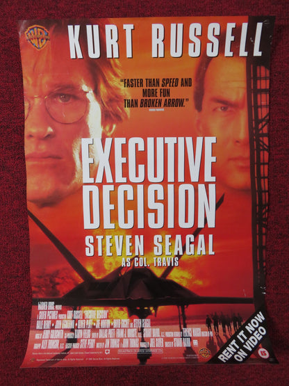 EXECUTIVE DECISION VHS POSTER KURL RUSSELL HALLE BERRY 1996