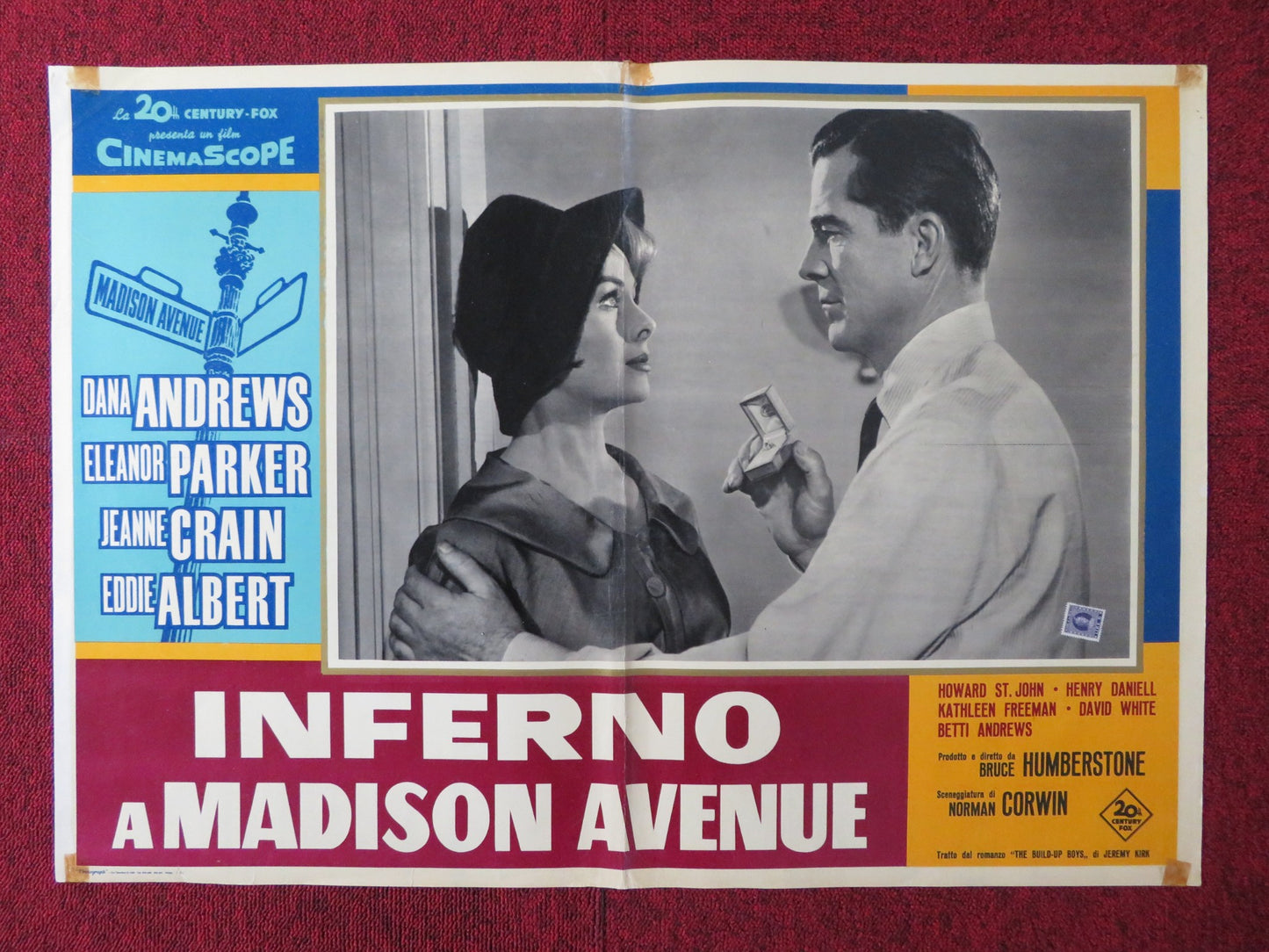 INFERNO A MADISON AVENUE / MADISON AVENUE - E ITALIAN FOTOBUSTA POSTER 1961