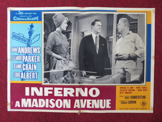 INFERNO A MADISON AVENUE / MADISON AVENUE - F ITALIAN FOTOBUSTA POSTER 1961