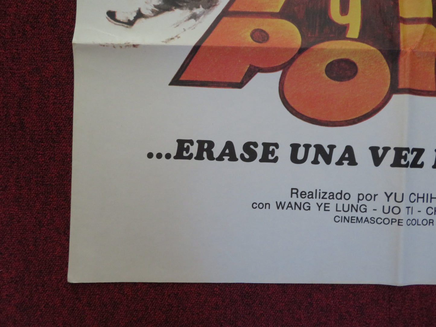 KUNG FU KIDS BREAK AWAY FOLDED SPANISH POSTER HO WANG TI OU 1980