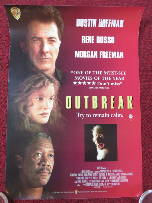 OUTBREAK VHS POSTER DUSTIN HOFFMAN RENE RUSSO 1995