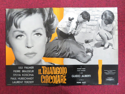 THE CIRCULAR TRIANGLE - B ITALIAN FOTOBUSTA POSTER LILLI PALMER P. BRASSEUR 1964