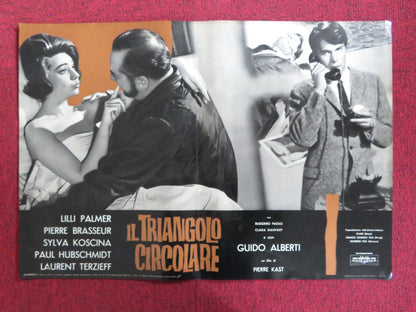 THE CIRCULAR TRIANGLE - C ITALIAN FOTOBUSTA POSTER LILLI PALMER P. BRASSEUR 1964