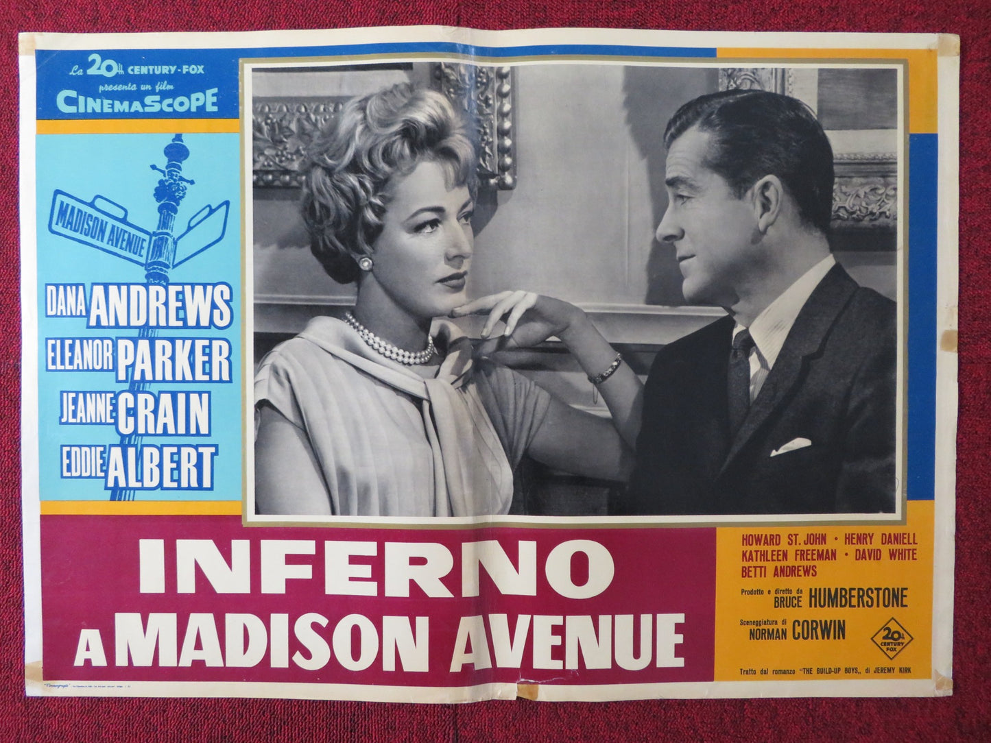 INFERNO A MADISON AVENUE / MADISON AVENUE - H ITALIAN FOTOBUSTA POSTER 1961