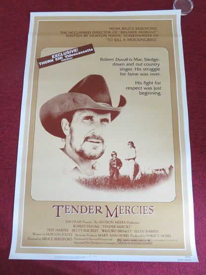 TENDER MERCIES US ONE SHEET ROLLED POSTER ROBERT DUVALL TESS HARPER 1983