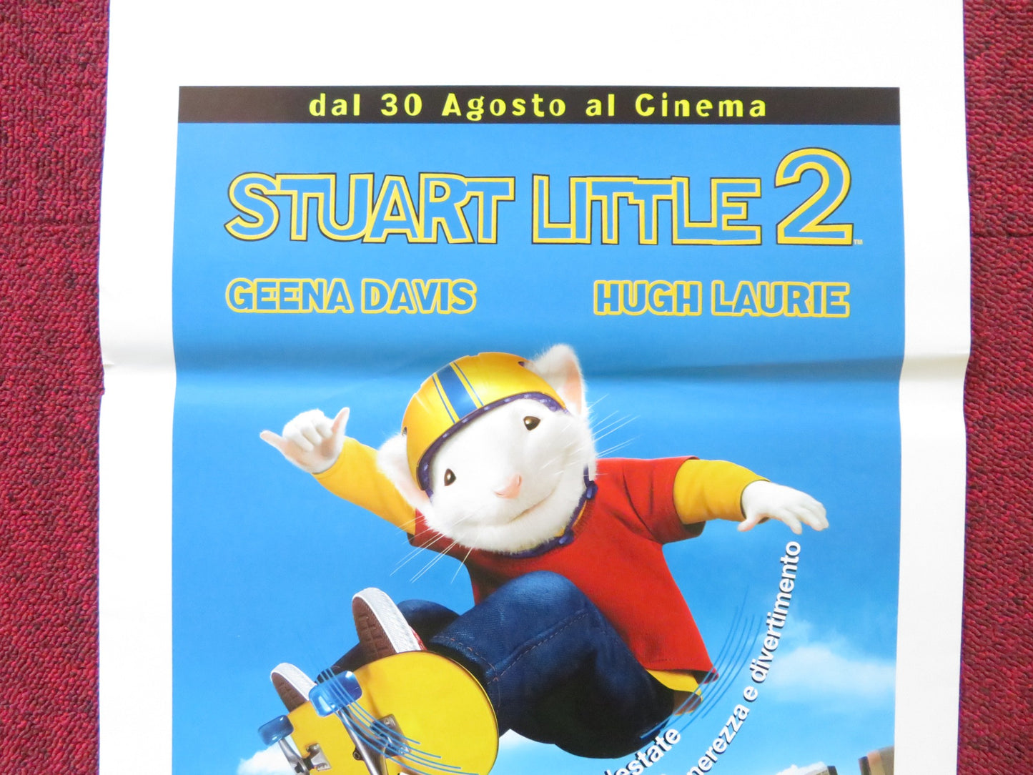 STUART LITTLE 2 ITALIAN LOCANDINA POSTER GENNA DAVIS HUGH LAURIE 2002