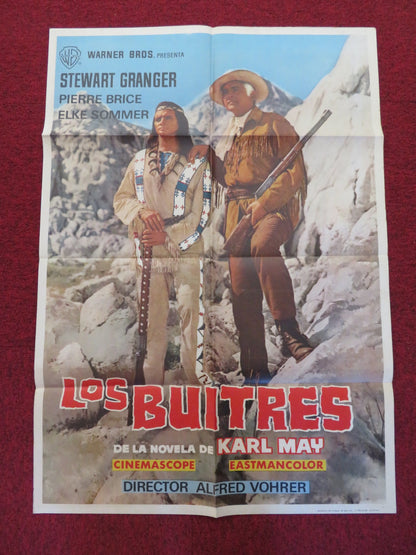 LOS BUITRES FOLDED SPANISH POSTER PIERRE BRICE GOTZ GEORGE 1964