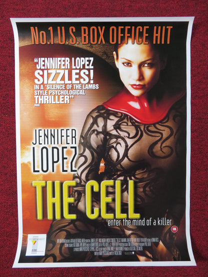 THE CELL VHS VIDEO POSTER ROLLED JENNIFER LOPEZ VINCE VAUGHN 2000