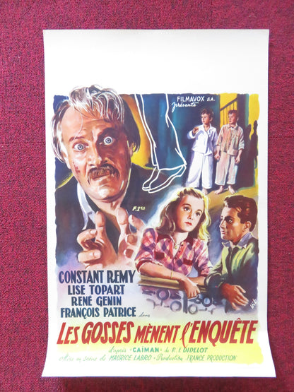 LES GOSSES MENENT L'ENQUETE BELGIUM (14"x 22") POSTER CONSTANT REMY 1947