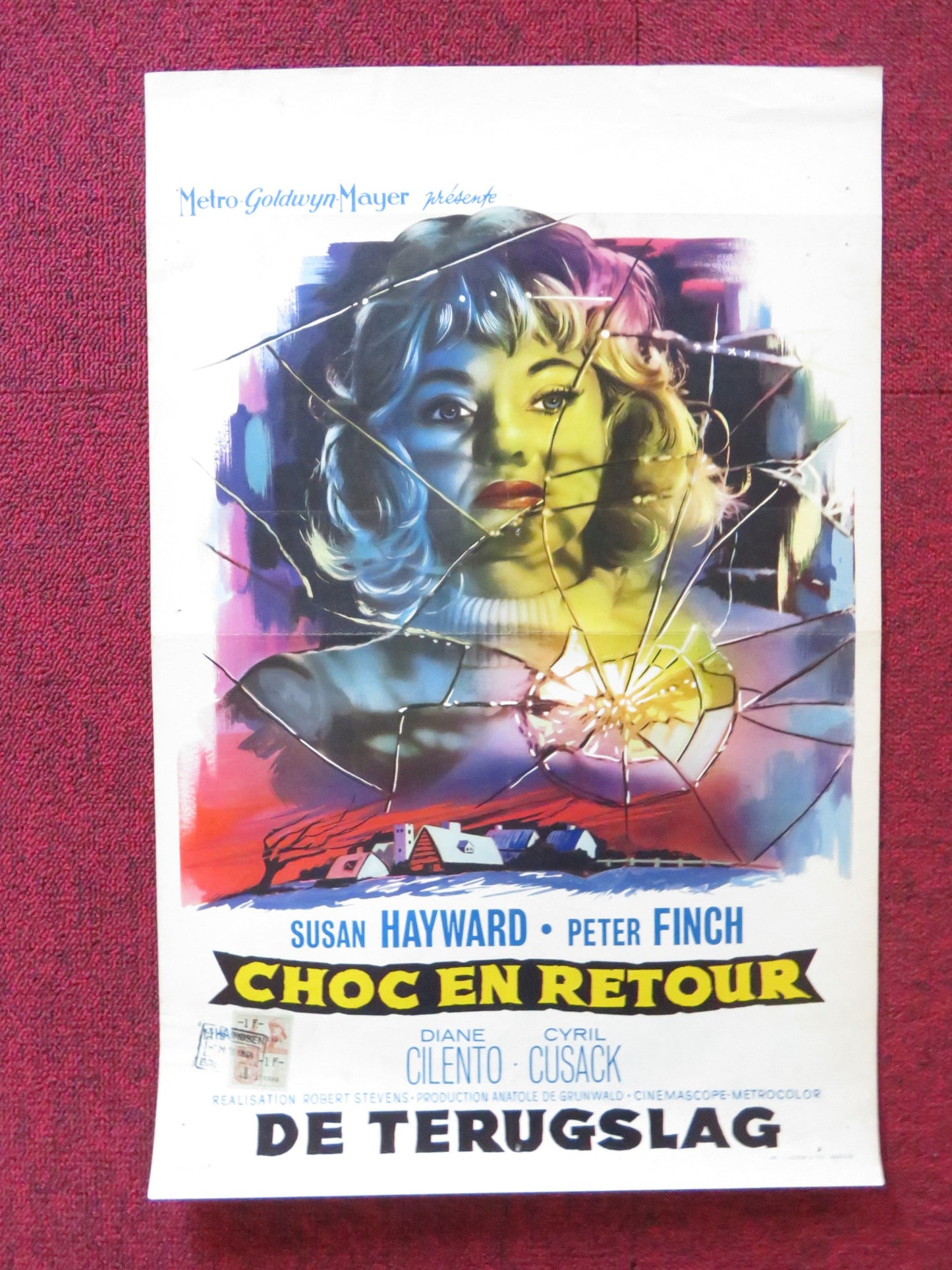 I THANK A FOOL BELGIUM (14"x 21") POSTER SUSAN HAYWARD PETER FINCH 1962