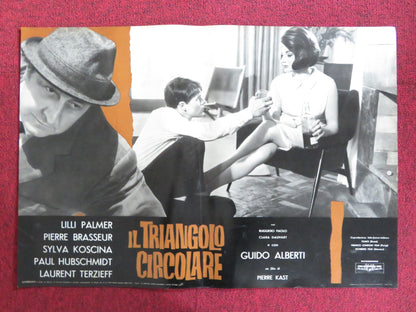 THE CIRCULAR TRIANGLE - G ITALIAN FOTOBUSTA POSTER LILLI PALMER P. BRASSEUR 1964