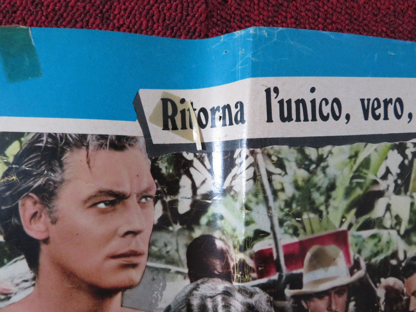 LA FUGA DI TARZAN / TARZAN ESCAPES - B ITALIAN FOTOBUSTA POSTER WEISSMULLE 1954