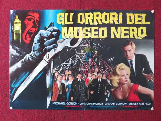 HORRORS OF THE BLACK MUSEUM -B ITALIAN FOTOBUSTA POSTER MICHAEL GOUGH 1959