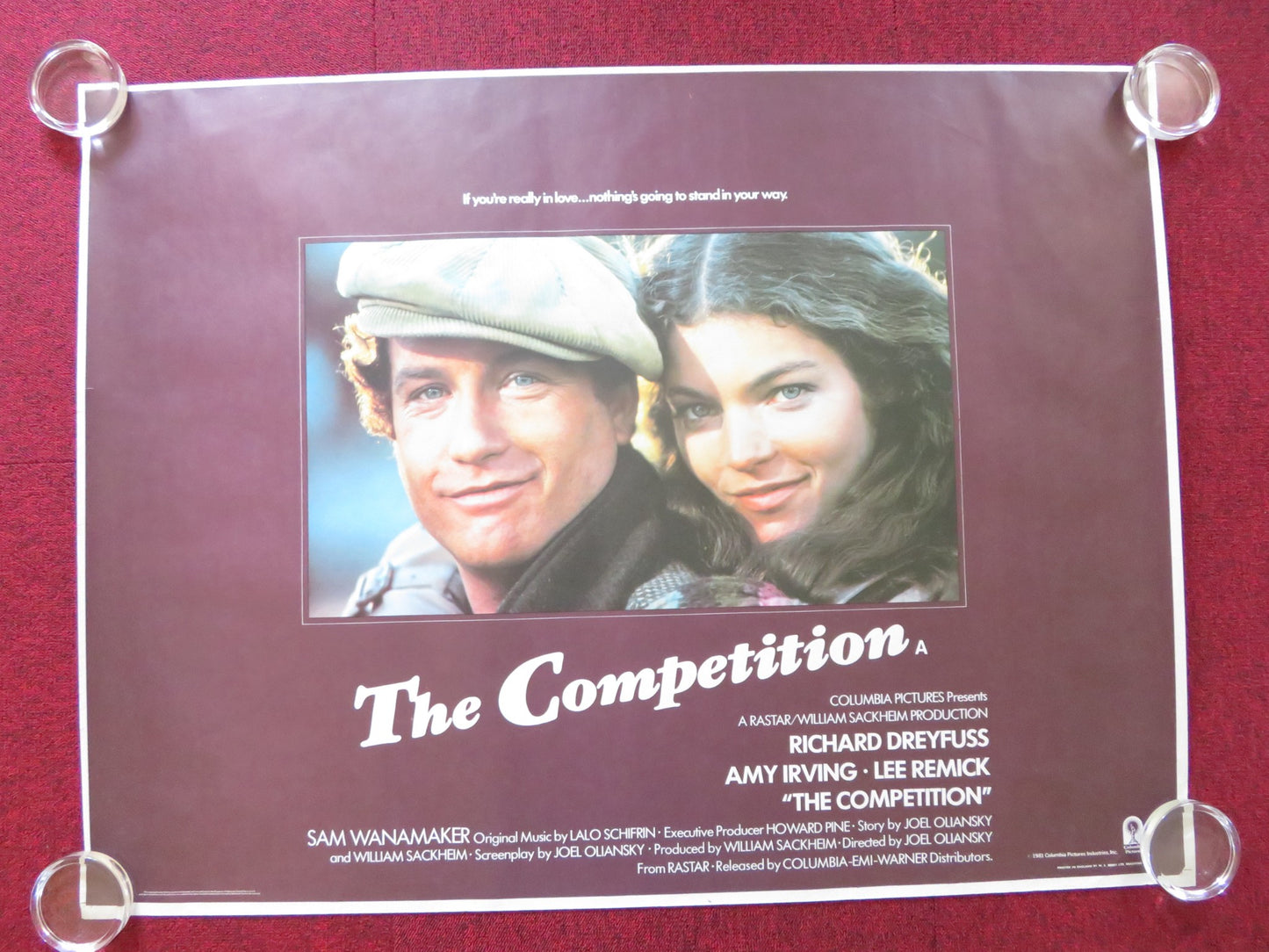 THE COMPETITION UK QUAD (30"x 40") ROLLED POSTER RICHARD DREYFUSS L. REMICK 1980