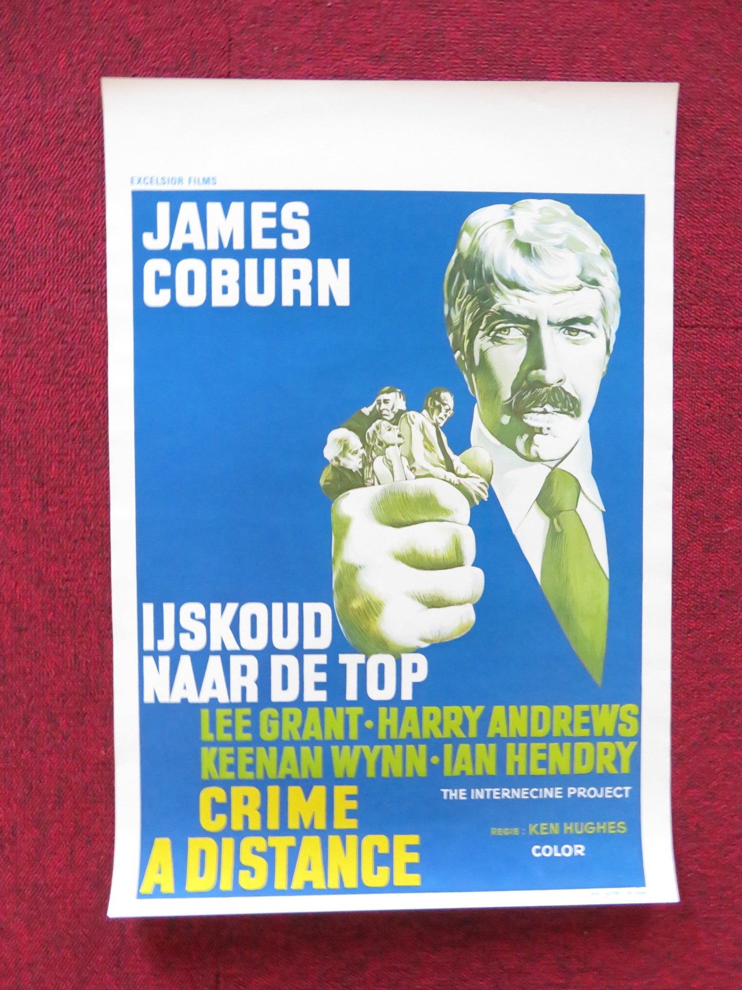 THE INTERNECINE PROJECT BELGIUM (14.5"x 21") POSTER JAMES COBURN LEE GRANT 1974