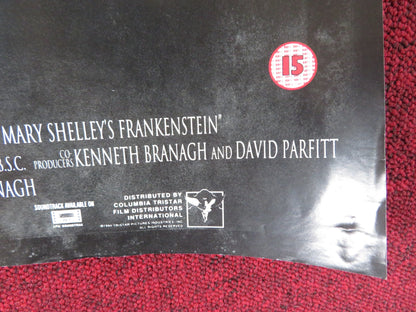 MARY SHELLEY'S FRANKENSTEIN VHS VIDEO POSTER KENNETH BRANAGH ROBERT DE NIRO 1994