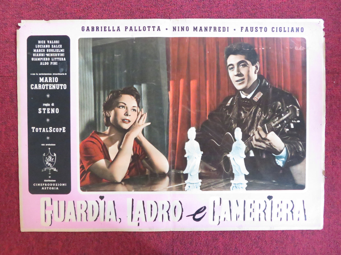 MAID, THIEF AND GUARD - C ITALIAN FOTOBUSTA POSTER GABRIELLA PALLOTTA 1958